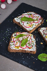 Image showing Delicious vegetarian sandwiches