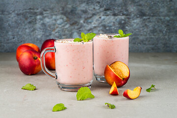 Image showing Fresh homemade smoothie