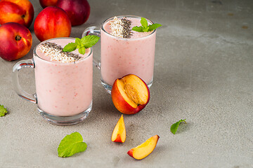 Image showing Fresh homemade smoothie