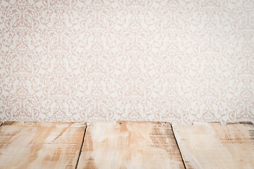 Image showing Wooden table top