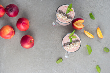 Image showing Fresh homemade smoothie