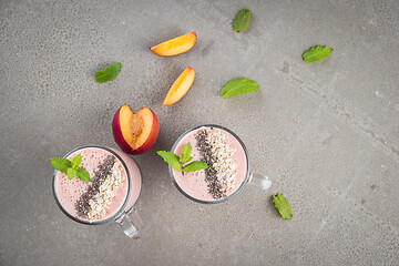 Image showing Fresh homemade smoothie