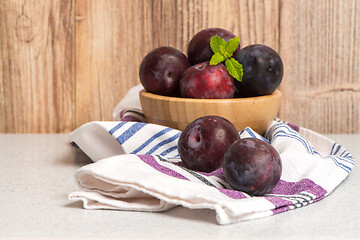 Image showing Delicious red plums