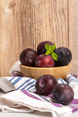 Image showing Delicious red plums
