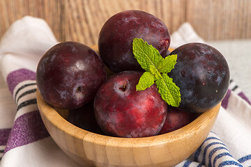 Image showing Delicious red plums