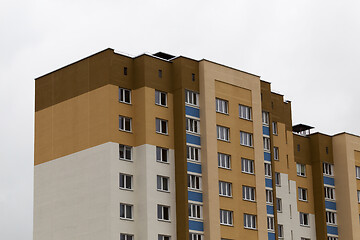 Image showing Part of the outer wall of the new panel apartment house