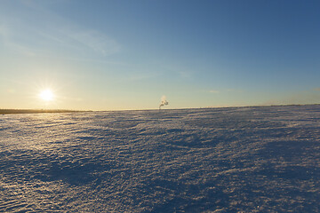 Image showing Snow drifts in winter