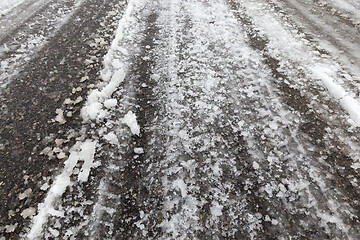 Image showing Road under the snow