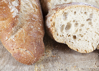 Image showing sliced bread ciabatta