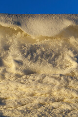 Image showing Snow at sunset close-up