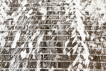 Image showing Pavement in the snow