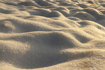 Image showing snow-covered rough surface close up