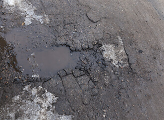 Image showing Very bad road