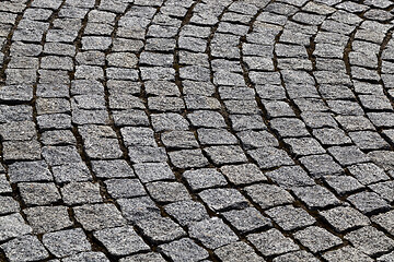Image showing cobblestones road , close up