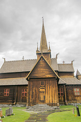 Image showing Old wood church in Norway