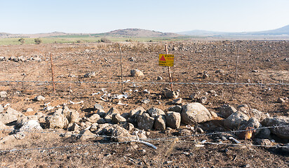 Image showing Mines field on Golan Heights