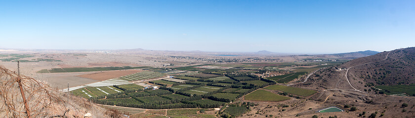 Image showing Israel and Syria panorama from Golan Heights