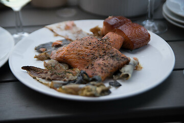 Image showing Smoked fish on a plate