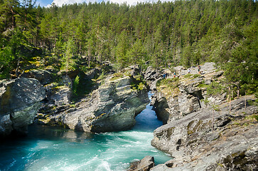 Image showing Mountain river in Norway summer trip