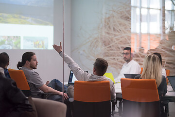 Image showing Startup business team at a meeting