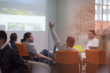 Image showing Startup business team at a meeting