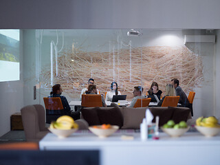 Image showing Startup business team at a meeting