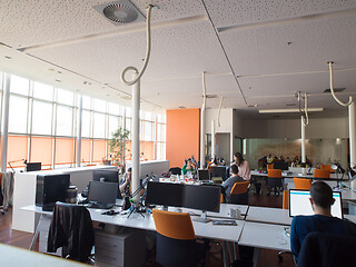 Image showing busy coworking office space