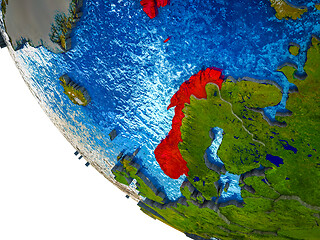 Image showing Norway on 3D Earth