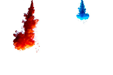 Image showing abstract formed by color dissolving in water