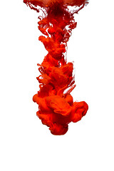 Image showing abstract formed by color dissolving in water