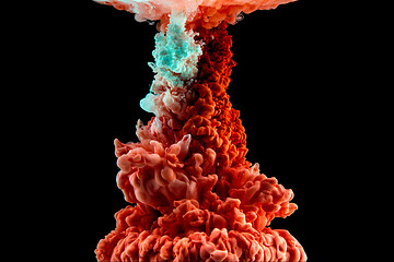 Image showing abstract formed by color dissolving in water