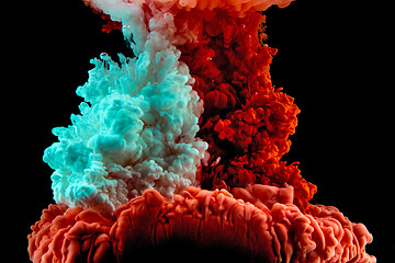 Image showing abstract formed by color dissolving in water