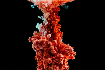 Image showing abstract formed by color dissolving in water