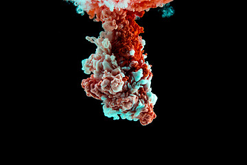 Image showing abstract formed by color dissolving in water