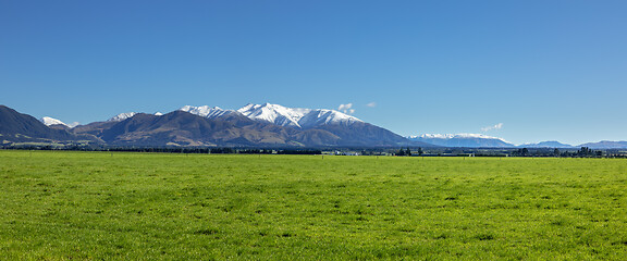 Image showing Mount Taylor and Mount Hutt scenery in south New Zealand