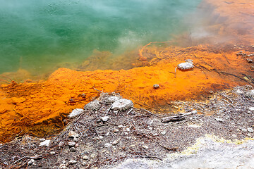 Image showing hot sparkling lake in New Zealand