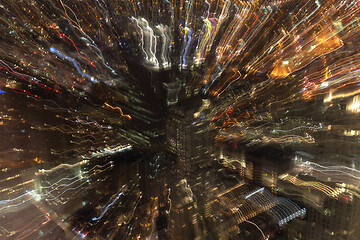 Image showing abstraction of the city lights of New York