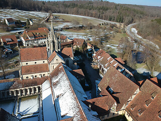 Image showing aerial view over Bebenhausen Monastery Germany