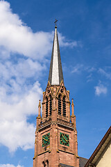 Image showing the red sand stone church at Nagold Germany