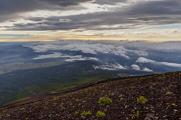 Image showing Sunrise on the Mountain Fuji