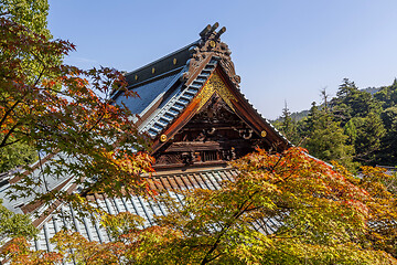 Image showing Front entrance of a traditional Japanese buddhist temple?