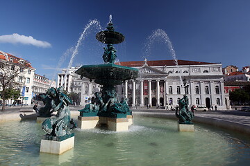 Image showing EUROPE PORTUGAL LISBON ROSSIO SQUARE