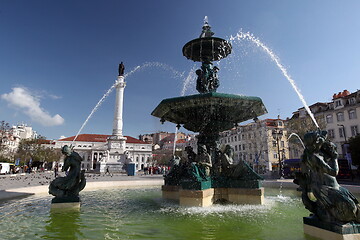 Image showing EUROPE PORTUGAL LISBON ROSSIO SQUARE