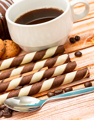 Image showing Relaxing Coffee Cookies Represents Decaf Delicious And Barista 