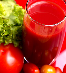 Image showing Tomato Juice Beverage Represents Drink Refreshing And Drinks 