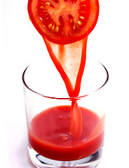 Image showing Tomato Vegetable Juice Means Refreshment Refreshing And Thirsty 