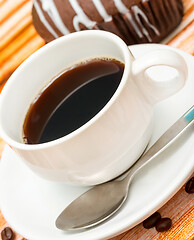 Image showing Brewed Fresh Coffee Represents Hot Drink And Beverage 