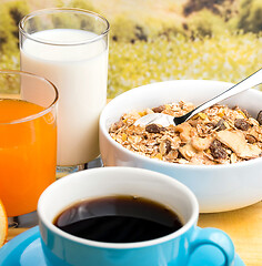 Image showing Healthy Breakfast Shows Organic Meal And Food