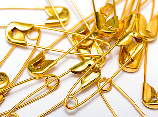 Image showing Safety Pins Represents Needle Workers And Clips 