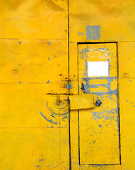 Image showing Yellow door